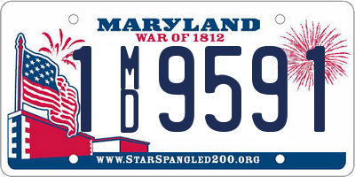 MD license plate 1MD9591