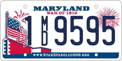 MD license plate 1MD9595