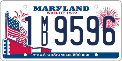MD license plate 1MD9596