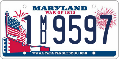MD license plate 1MD9597