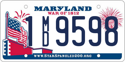 MD license plate 1MD9598