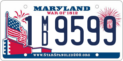 MD license plate 1MD9599