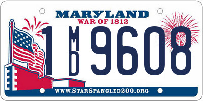 MD license plate 1MD9608