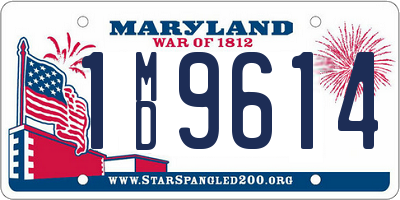 MD license plate 1MD9614