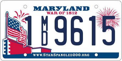 MD license plate 1MD9615