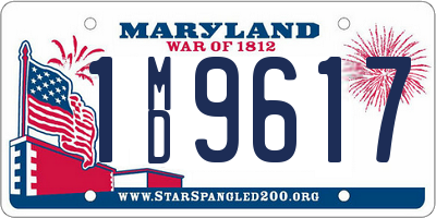 MD license plate 1MD9617