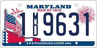 MD license plate 1MD9631