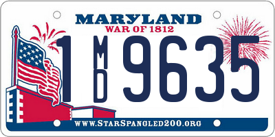 MD license plate 1MD9635