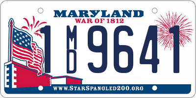 MD license plate 1MD9641