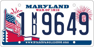 MD license plate 1MD9649