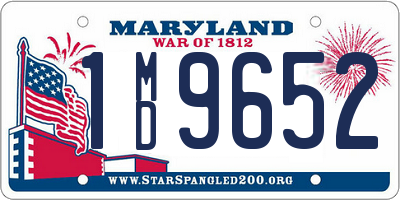 MD license plate 1MD9652