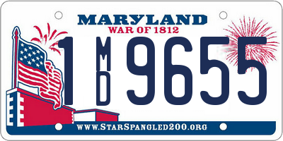 MD license plate 1MD9655