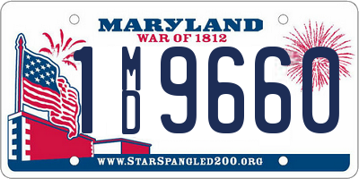 MD license plate 1MD9660