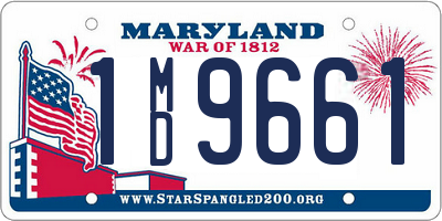 MD license plate 1MD9661