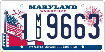 MD license plate 1MD9663