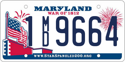 MD license plate 1MD9664