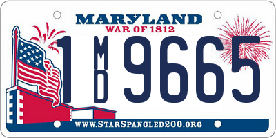 MD license plate 1MD9665