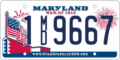 MD license plate 1MD9667