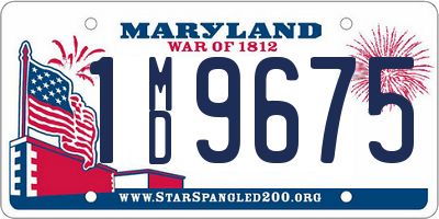 MD license plate 1MD9675