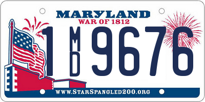 MD license plate 1MD9676