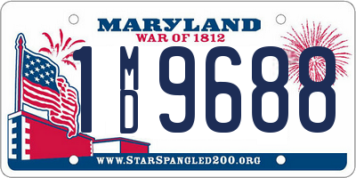 MD license plate 1MD9688