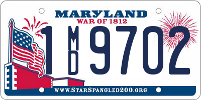 MD license plate 1MD9702