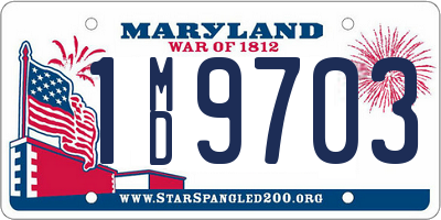 MD license plate 1MD9703