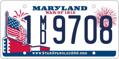 MD license plate 1MD9708