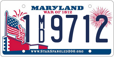 MD license plate 1MD9712