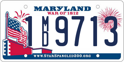 MD license plate 1MD9713