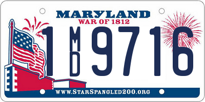 MD license plate 1MD9716