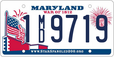 MD license plate 1MD9719