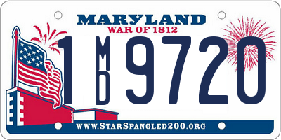 MD license plate 1MD9720