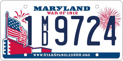 MD license plate 1MD9724