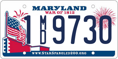 MD license plate 1MD9730