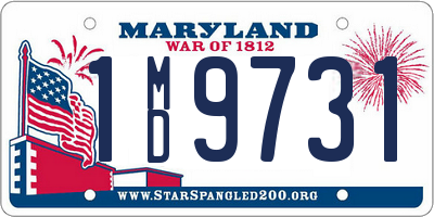 MD license plate 1MD9731