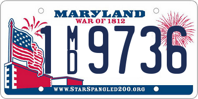 MD license plate 1MD9736