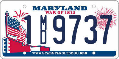 MD license plate 1MD9737