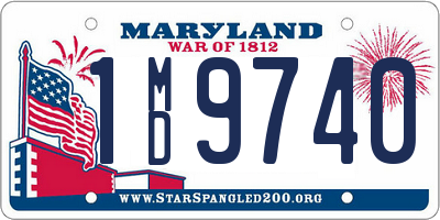 MD license plate 1MD9740