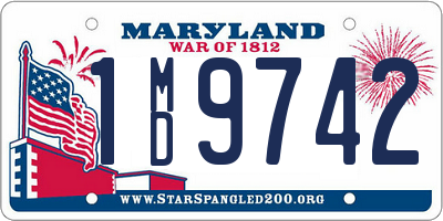 MD license plate 1MD9742