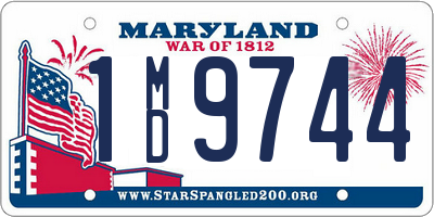 MD license plate 1MD9744