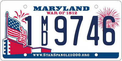 MD license plate 1MD9746