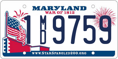 MD license plate 1MD9759