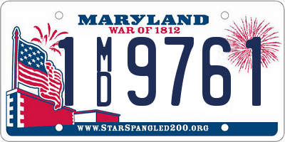 MD license plate 1MD9761