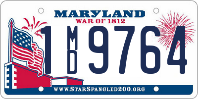 MD license plate 1MD9764