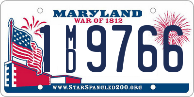 MD license plate 1MD9766