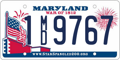 MD license plate 1MD9767