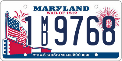 MD license plate 1MD9768