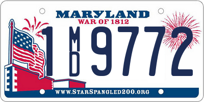 MD license plate 1MD9772