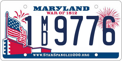 MD license plate 1MD9776